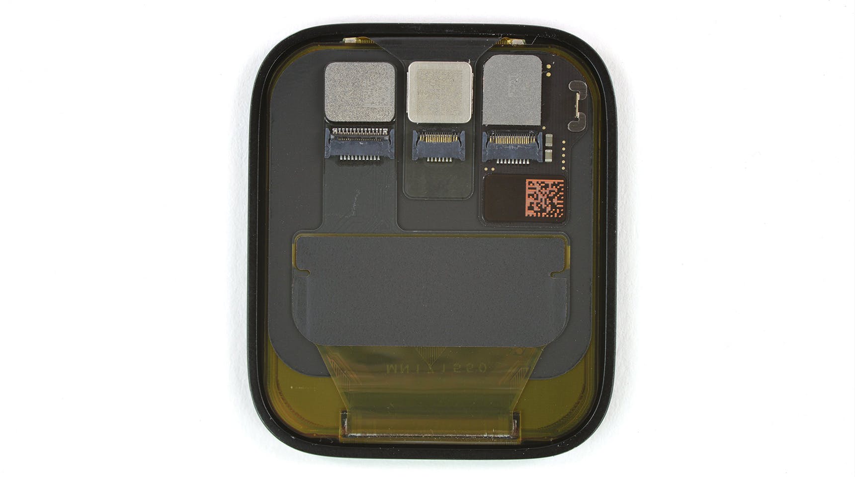 Rear of an Apple Watch OLED display.